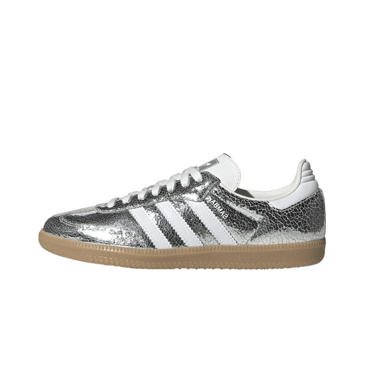 Adidas Samba OG Silver Metallic Cracked Leather