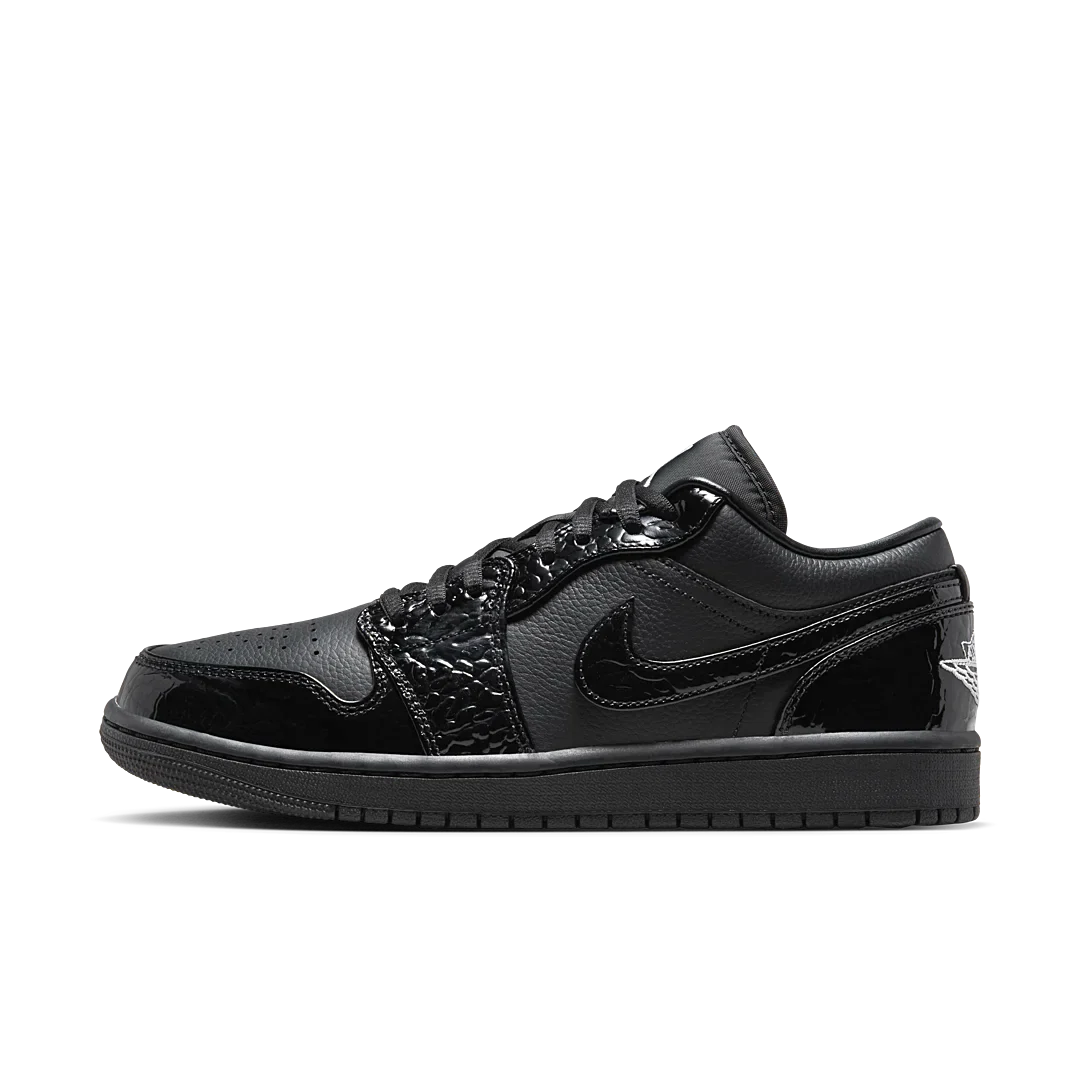 Air Jordan 1 Low SE Patent Elephant Black
