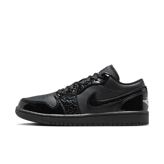 Air Jordan 1 Low SE Patent Elephant Black