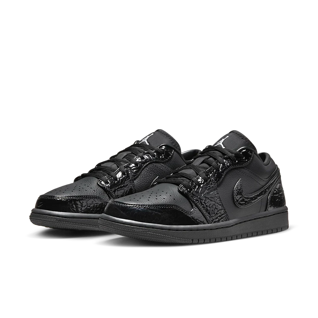 Air Jordan 1 Low SE Patent Elephant Black