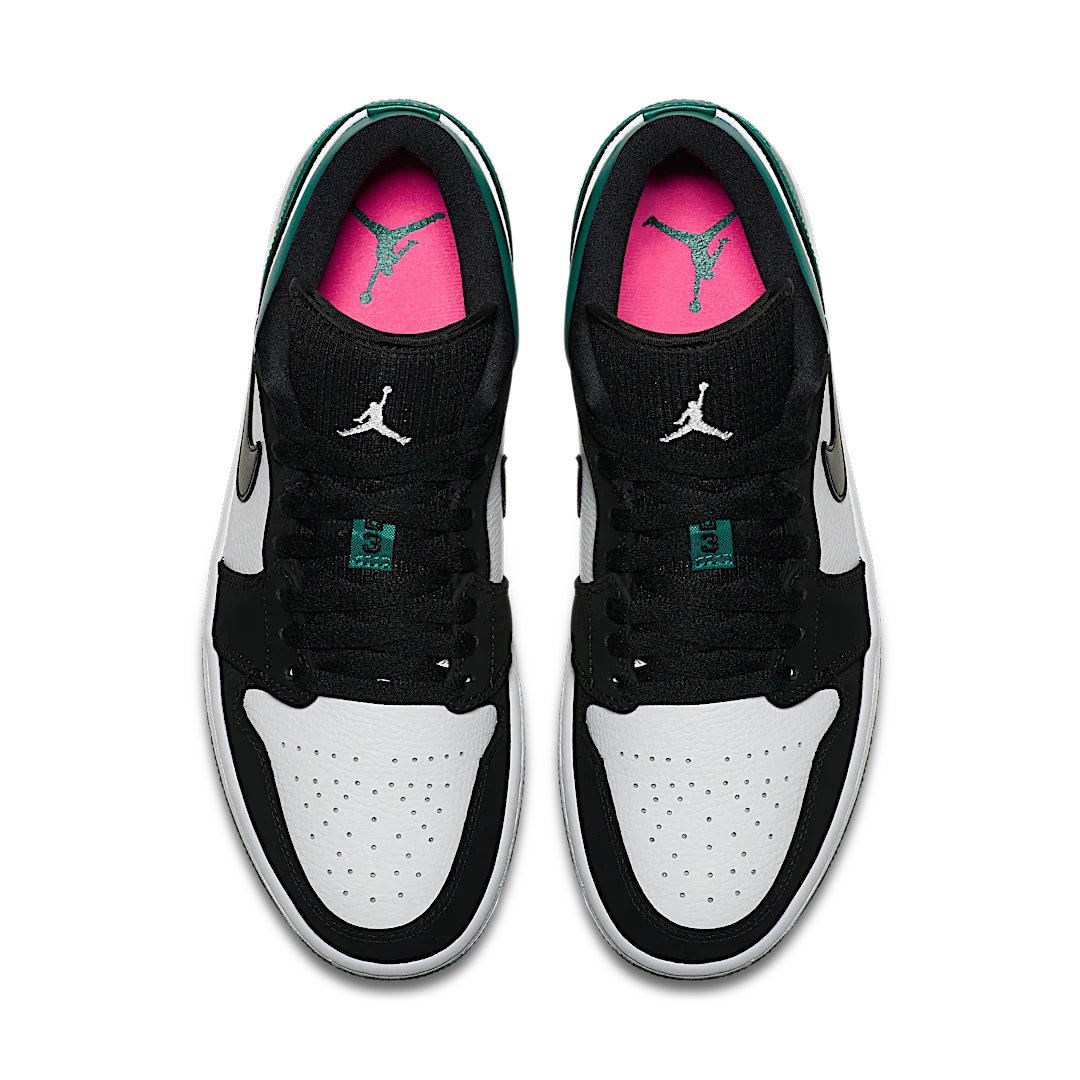 Air Jordan 1 Low White Black Mystic Green