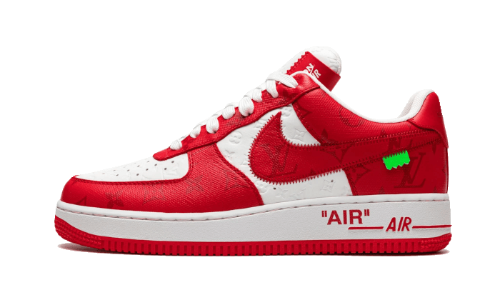 Louis Vuitton Nike Air Force 1 Low By Virgil Abloh White Red
