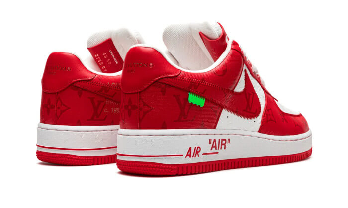 Louis Vuitton Nike Air Force 1 Low By Virgil Abloh White Red