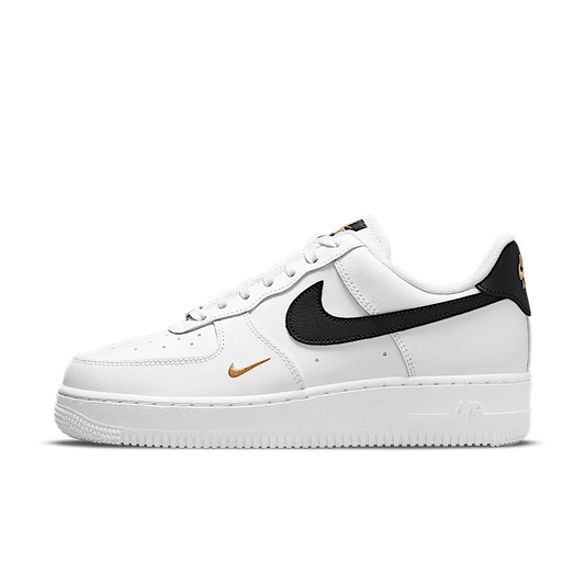 Nike Air Force 1 Low '07 Essential White Black Gold Mini Swoosh