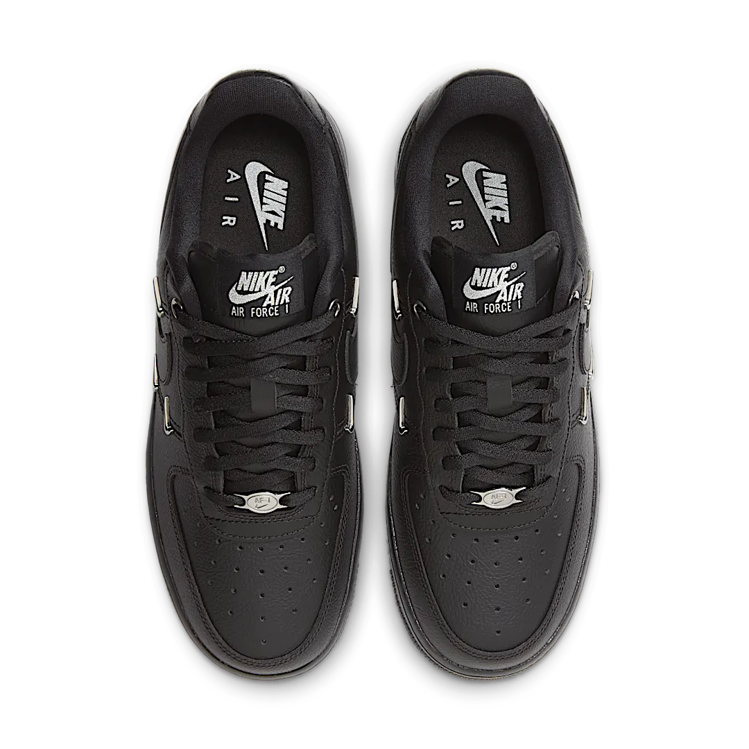 Nike Air Force 1 Low '07 LX Black Silver Mini Swoosh