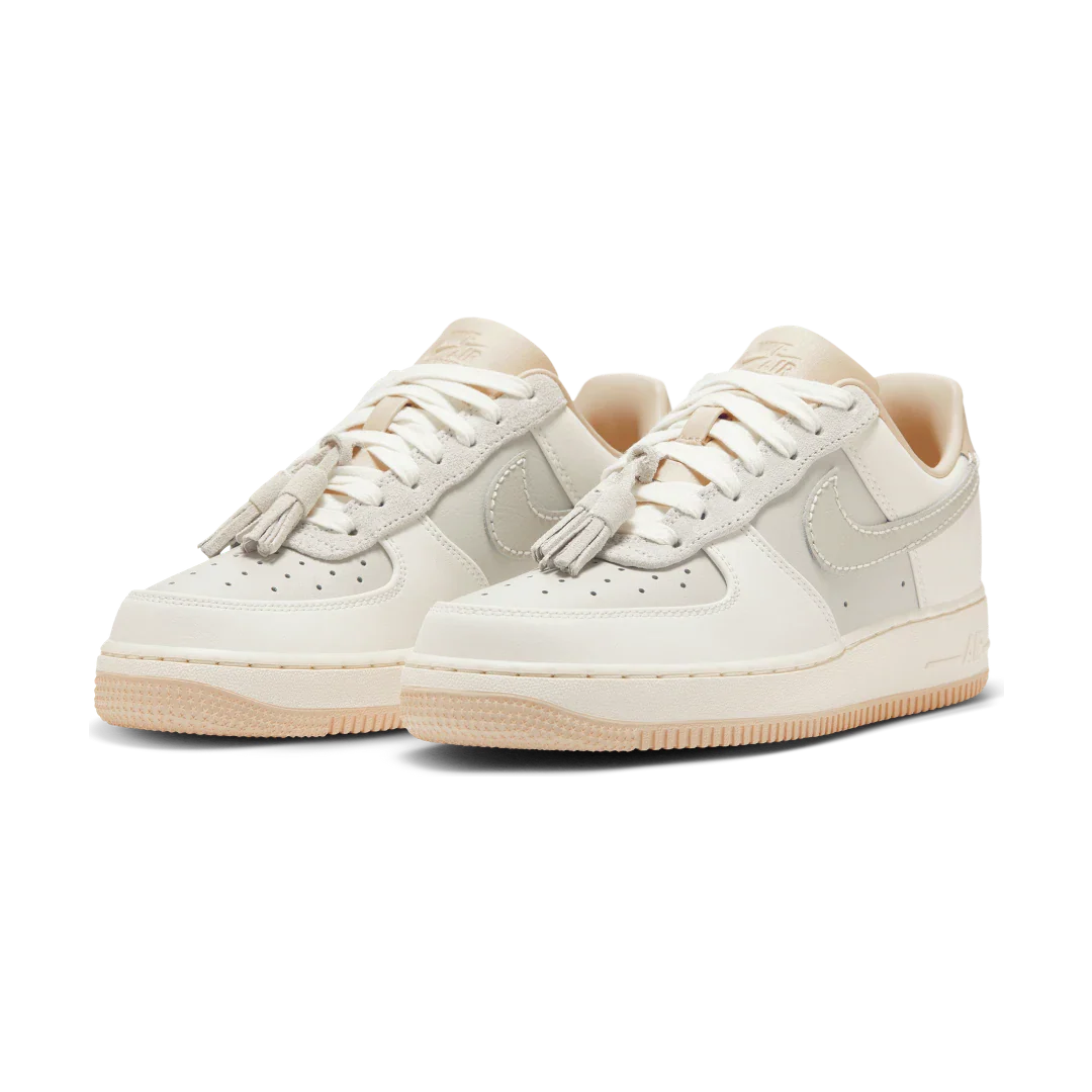 Nike Air Force 1 Low '07 Light Bone Suede Tassels