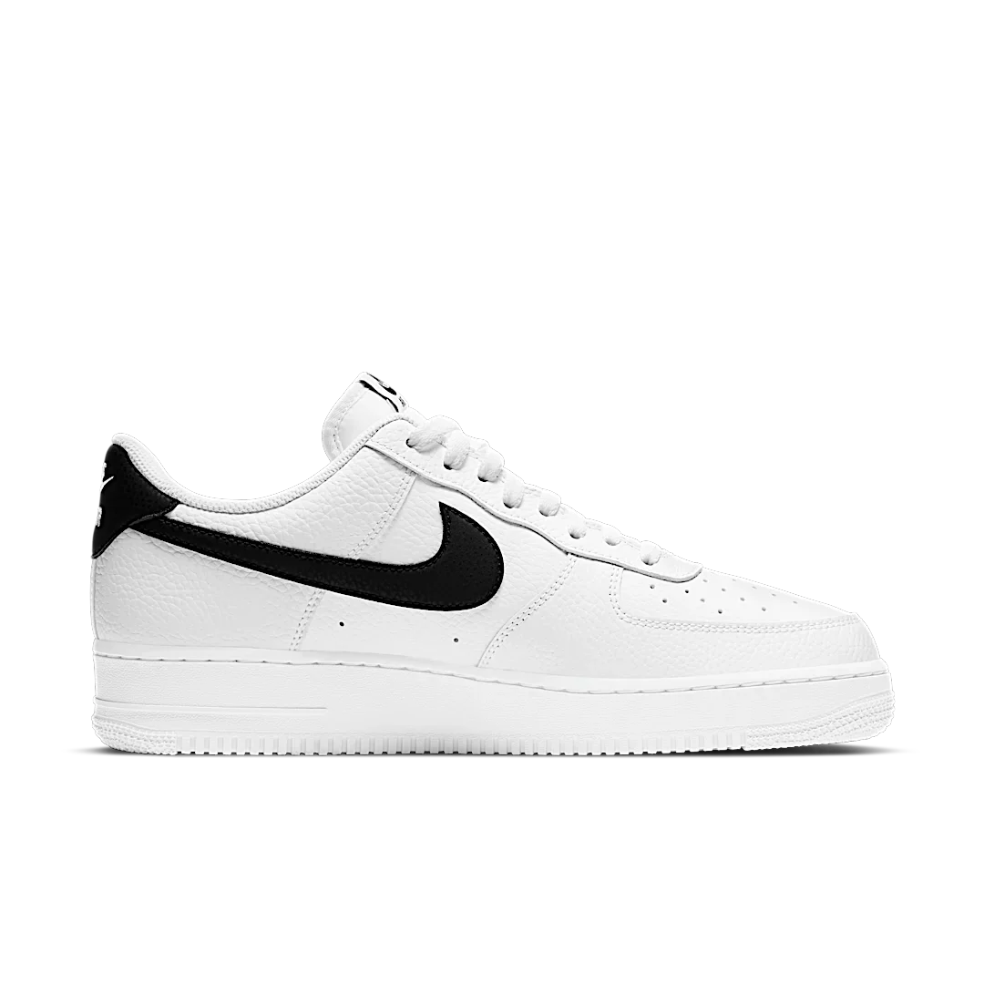 Nike Air Force 1 Low '07 White Black Pebbled Leather