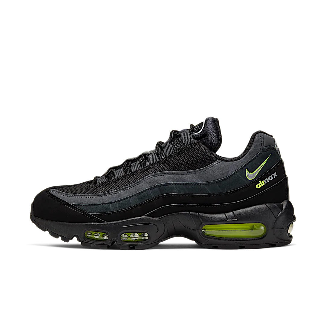 Nike Air Max 95 Retro Logo Black Grey Volt