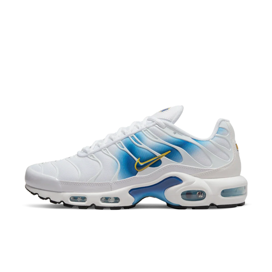 Nike Air Max Plus Spray Paint Swoosh White Blue