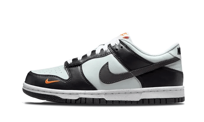 Nike Dunk Low Black Bright Mandarin Mini Swoosh