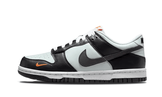 Nike Dunk Low Black Bright Mandarin Mini Swoosh